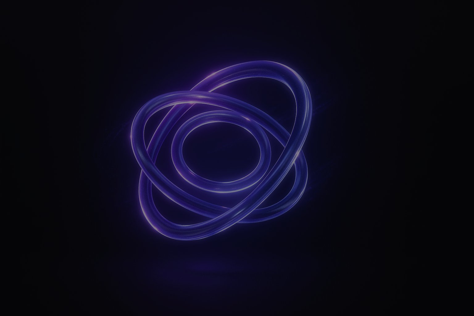 Concentric glass rings orbiting with shimmer, illustrating future trends in search optimization